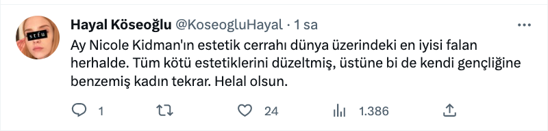 hayal koseoglu ndan carpici nicole kidman yorumu helal olsun